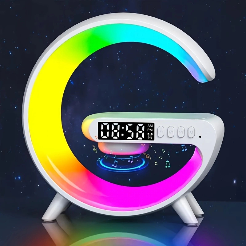 Loa Bluetooth G63 Đồng hồ báo thức sạc thông minh không dây Loa Bluetooth có đèn ngủ đầy màu sắc mát mẻ