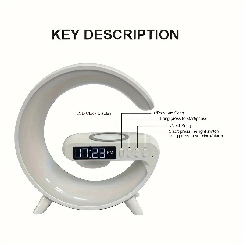 Loa Bluetooth G63 Đồng hồ báo thức sạc thông minh không dây Loa Bluetooth có đèn ngủ đầy màu sắc mát mẻ