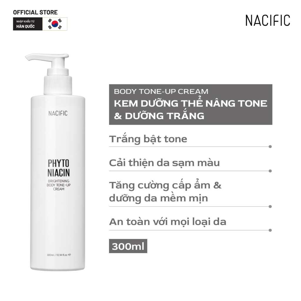 Ảnh Kem dưỡng thể nâng tone & dưỡng trắng da NACIFIC PHYTO NIACIN BRIGHTENING BODY TONE-UP CREAM 300ml 2