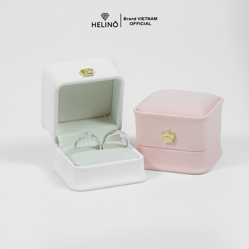 Ảnh Nhẫn đôi bạc nam nữ S925 HELINO Love at first sight đính đá cao cấp, tự chỉnh size ND01 3
