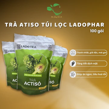 Trà Atiso túi lọc Ladophar 100 gói Đặc Sản Trà Actiso Đà Lạt, món quà sức khỏe từ thiên nhiên