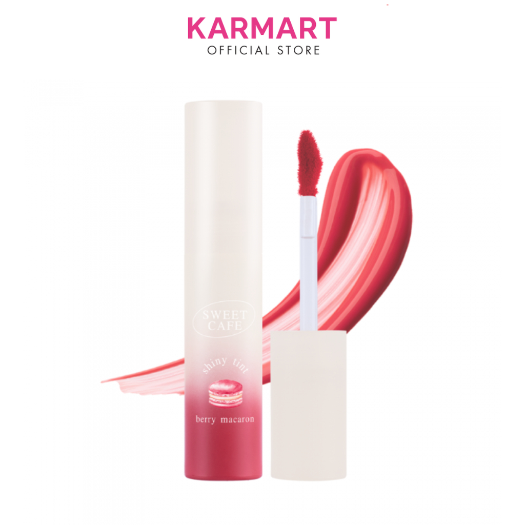 Ảnh Son Tint Bóng Baby Bright Sweet Cafe Shiny Tint #04 Berry Macaron 2.8g 3