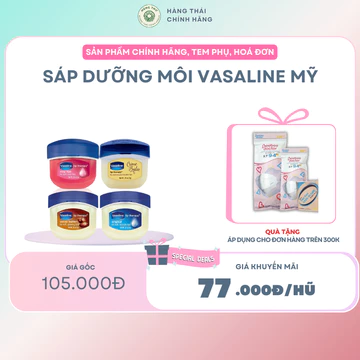 SÁP DƯỠNG MÔI VASALINE Mỹ - Dưỡng mềm môi, bảo vệ và làm dịu da môi, sản phẩm chăm sóc môi hiệu quả