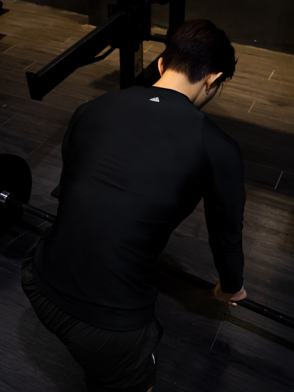 Ảnh Áo tập gym nam tay dài Fitme Performance 2.0 form slim body cổ ôm co giãn 4 chiều cao cấp, hỗ trợ boxing chạy bộ ABTD02 3