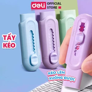 Gôm Tẩy Chì Khổng Lồ Dạng Kéo Deli - Tẩy Có Lõi Thay, Không Dính Tay, Không Bụi Bẩn Tiện Dụng Cho Học Sinh