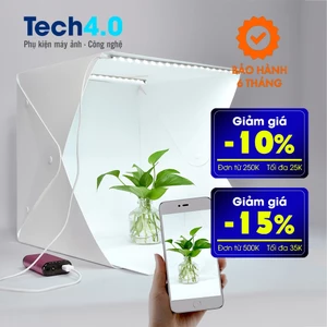 Hộp chụp hình sản phẩm Studio 40cm x 40cm phông nền 2 màu trắng đen