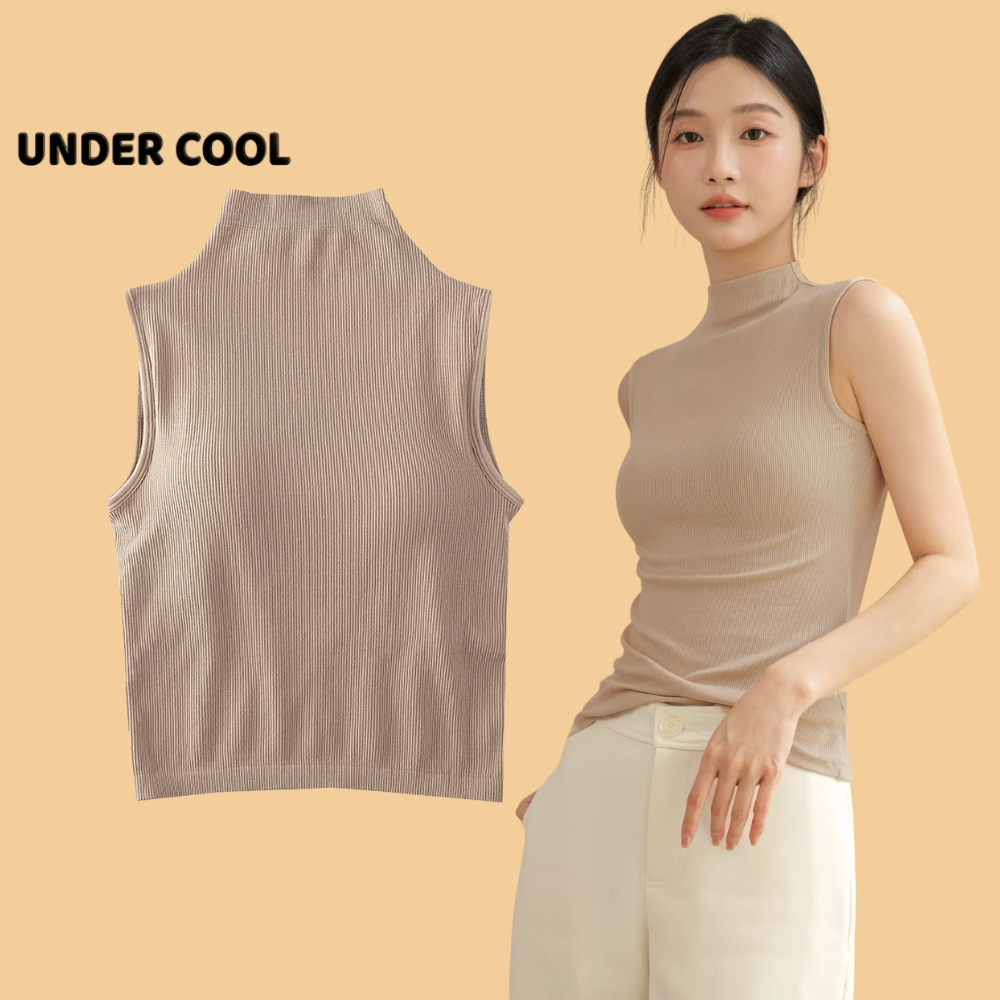 Áo ba lỗ Len Sát Nách UNDERCOOL Len Tăm Mềm Mịn dáng croptop dáng dài phom ôm cổ tròn ABL05