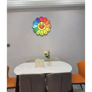 [GH] Đồng hồ hoa mặt cười 7 sắc cầu vồng độc đáo, đồng hồ treo tường trang trí nhà cửa, phòng ngủ, quà tặng đẹp