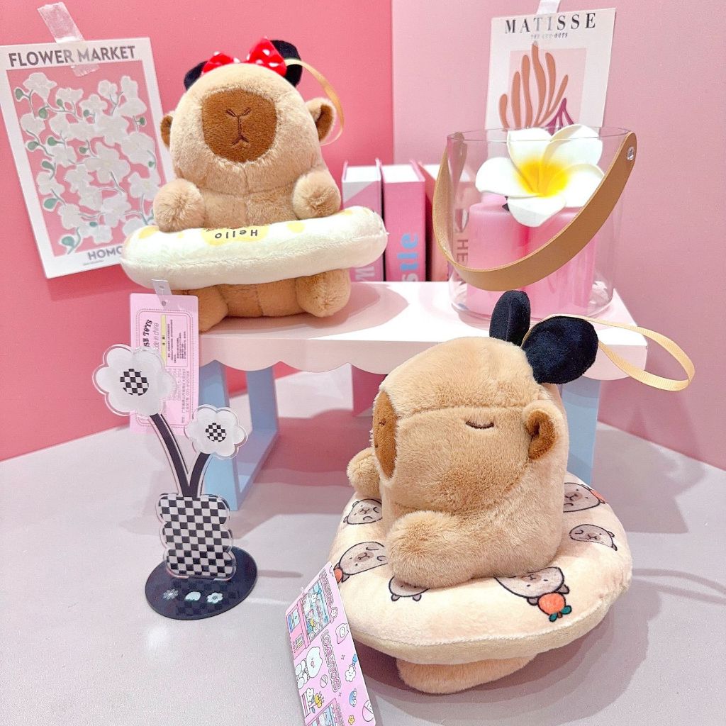 Gấu Bông Capybara đeo Phao Dễ Thương Sz 25Cm Quà Tặng Cho Bé