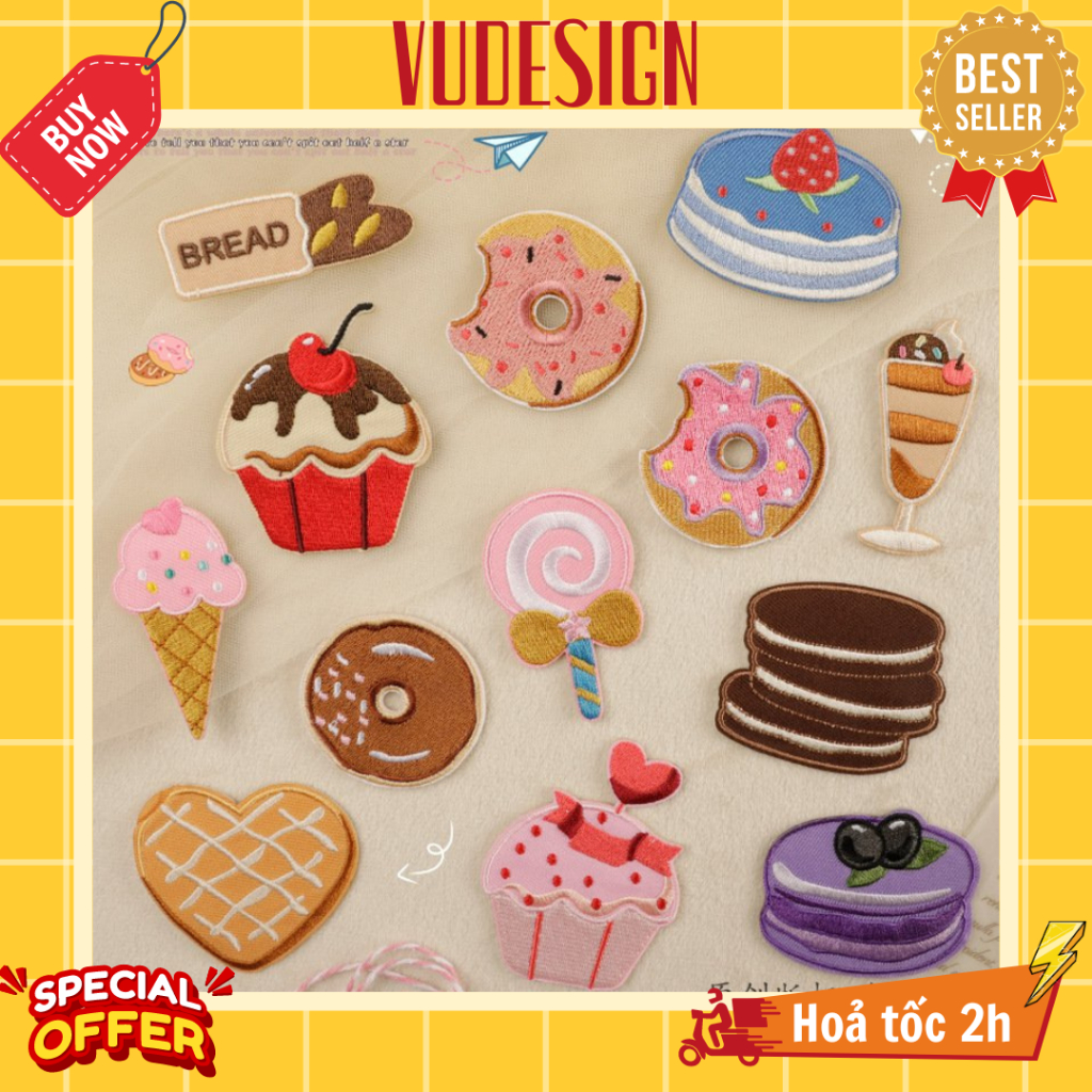Sticker Dán Vải, Sticker Ủi Thêu Quần Áo, Balo Bánh Kem Sinh Nhật ...