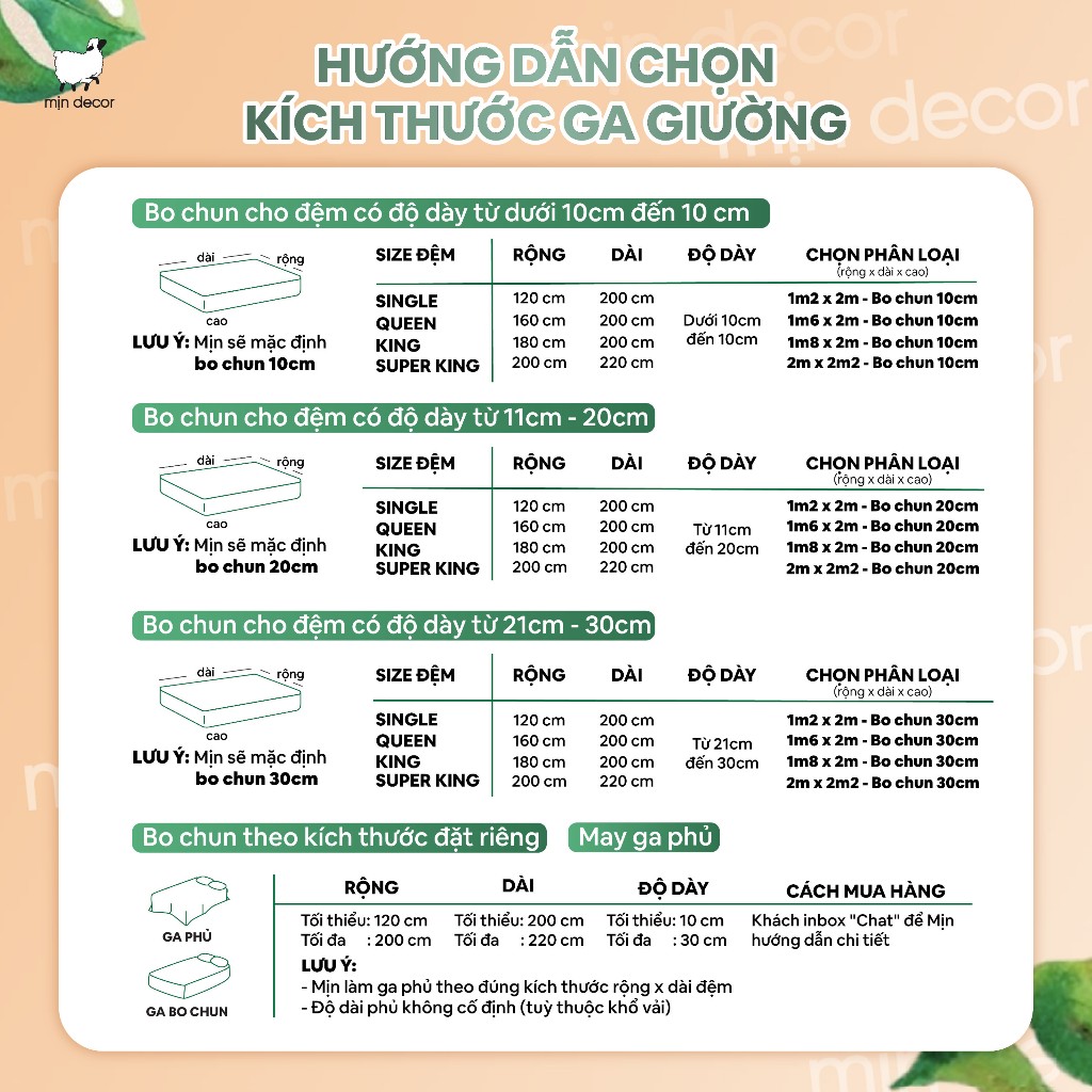 Ảnh Bộ Ga Gối Cotton Đũi Đậu Nành Mịn Decor Bo Chun 15cm, Ga Giường Chần Bông Hoạ Tiết Dễ Thương 1