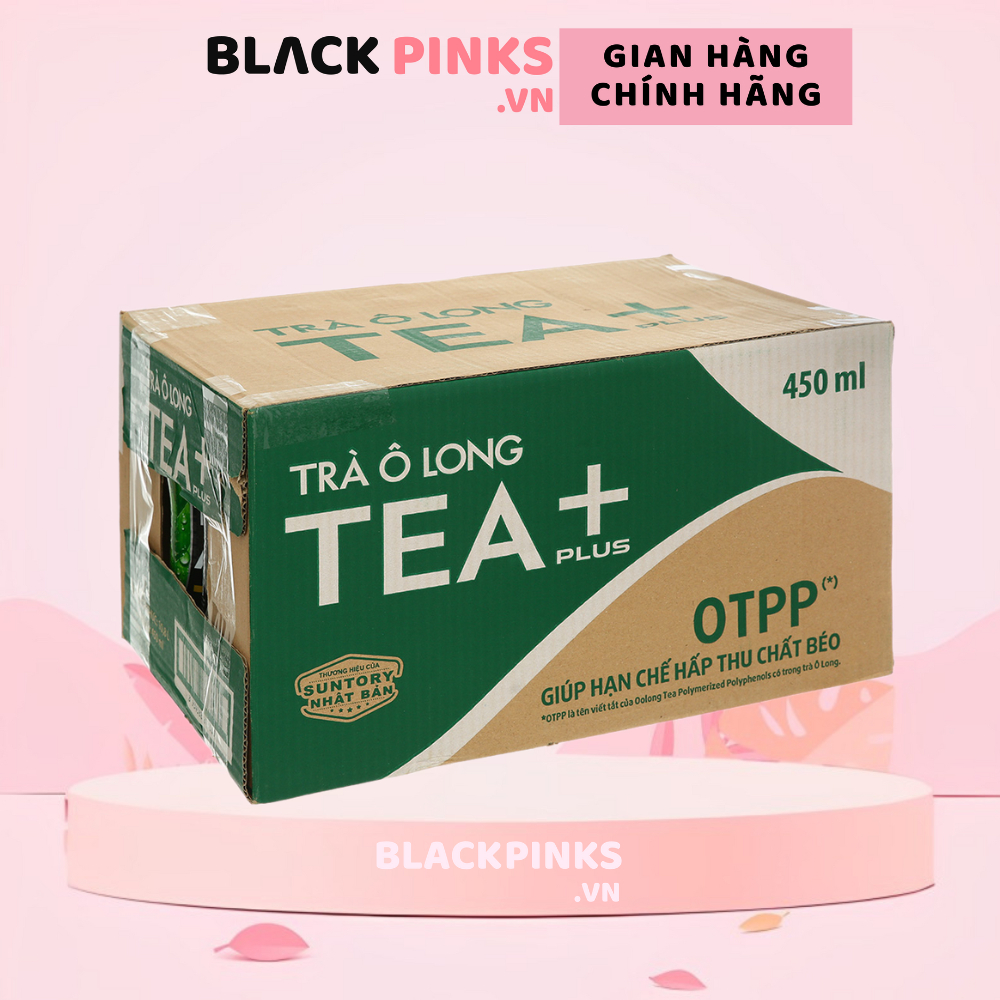 Thùng 24 chai trà ô long Tea Plus 450ml | Shopee Việt Nam