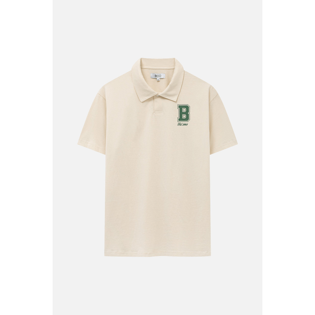 Áo Polo BOO Có Cổ Dáng Regular Thêu Logo B Nổi Bật Chất Liệu Interlock 2 Da