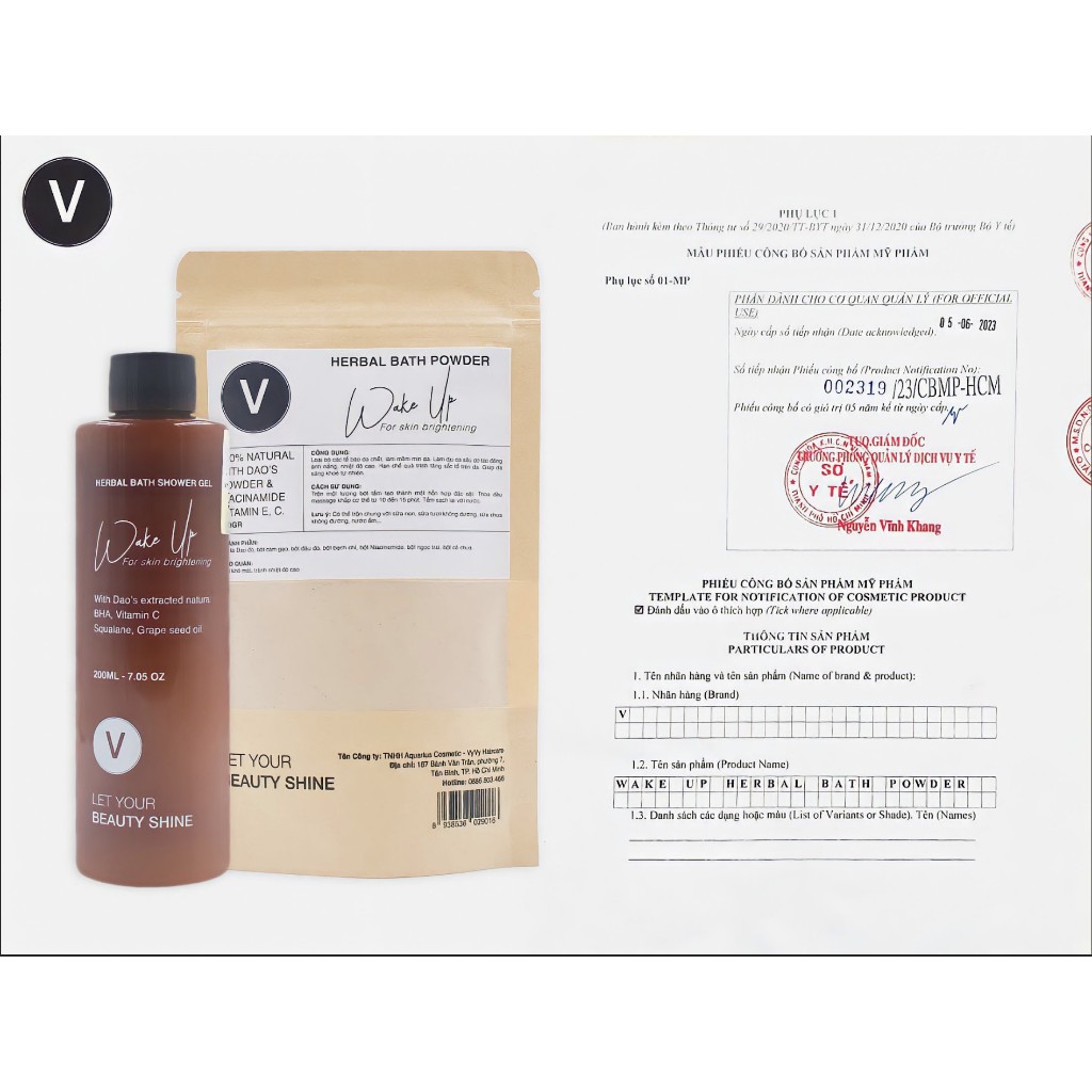 Ảnh Bột tắm lá dao thiên nhiên herbal bath powder Wake Up sạch mềm sáng khỏe da vyvyhaircare V 120gr / 480gr 4