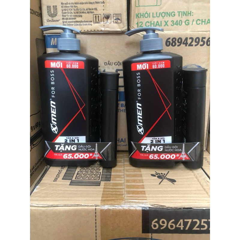 sữa tắm gội nước hoa xmen for boss 650g