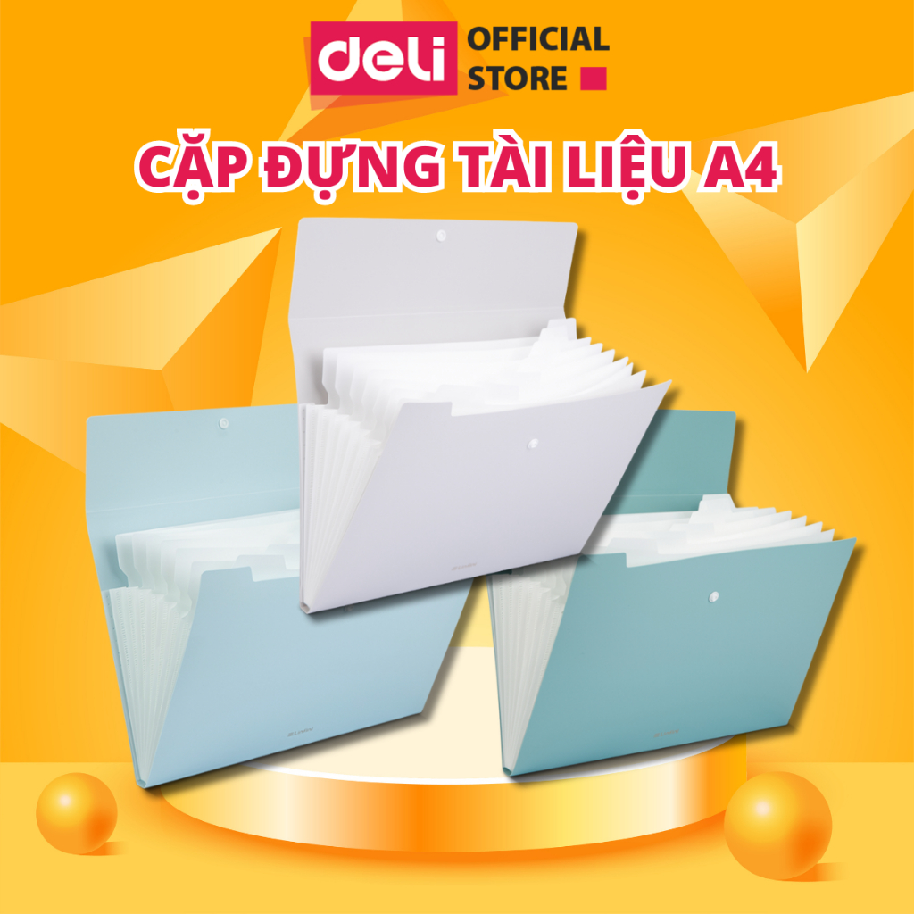 Cặp Đựng Tài Liệu A4 Deli File Đựng Tài Liệu Hồ Sơ 8 Ngăn Túi Hồ Sơ Văn ...