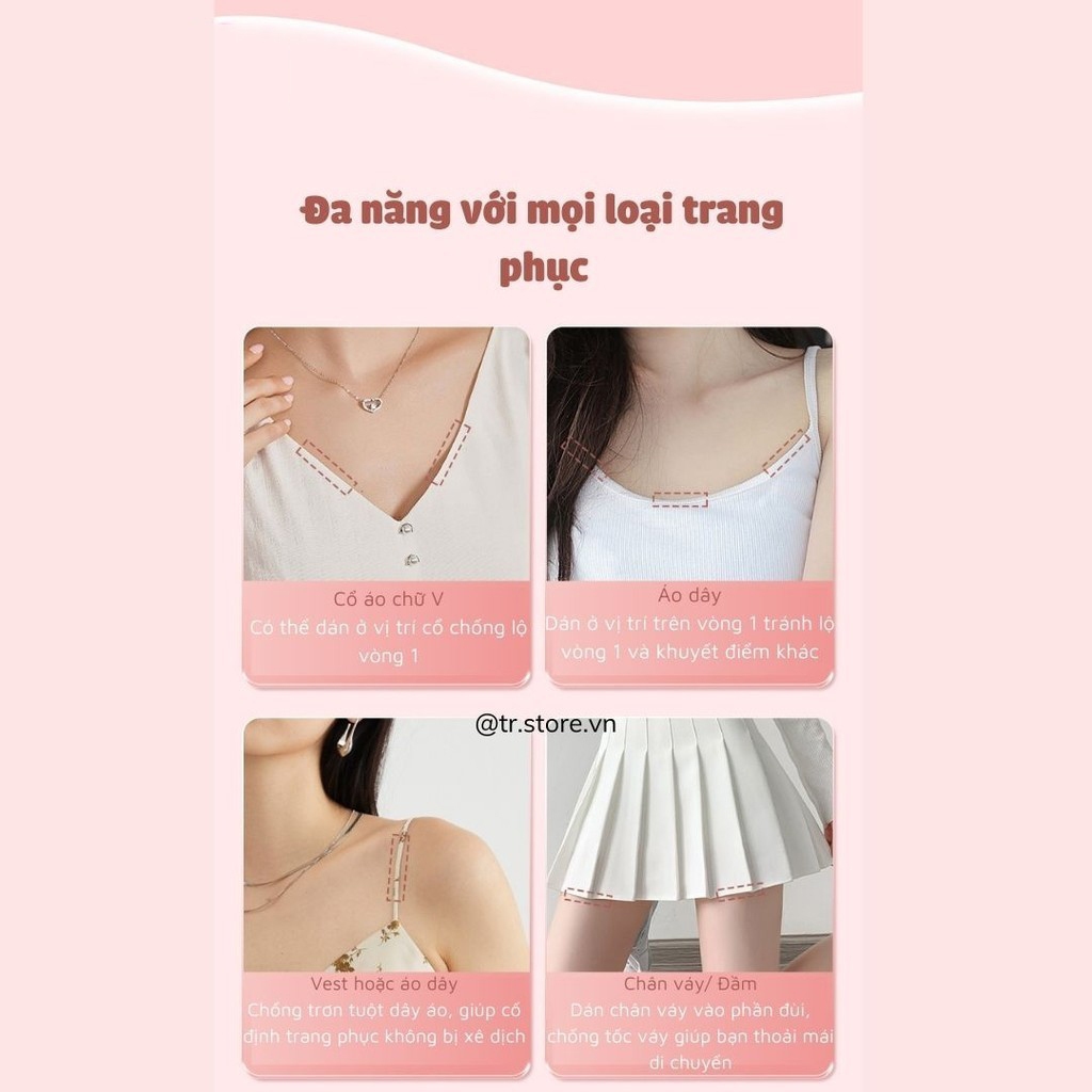 Miếng dán, Miếng Dán Quần Áo, Miếng Dán Áo  trong suốt chống lộ cho quần áo đầm đa năng Gecomo G2088