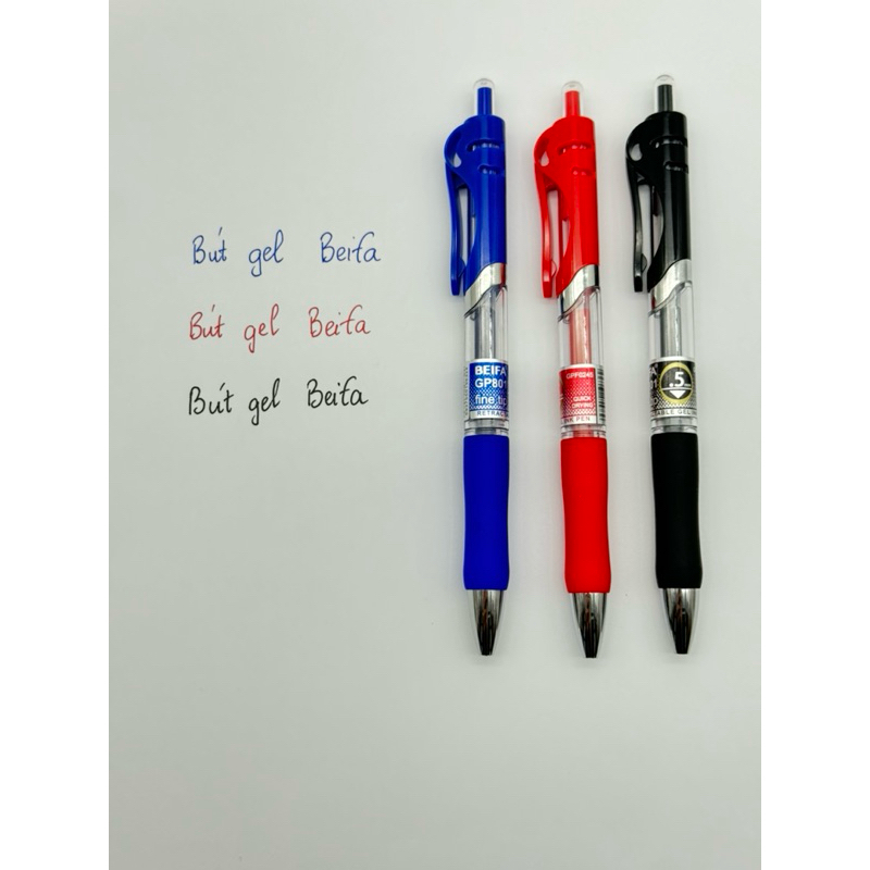 [Bút gel bấm] Hộp 12 chiếc bút gel ngòi 0.5 BEIFA GP801