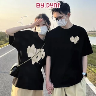 Áo thun cặp BY.DUNI nam nữ form rộng Local Brand unisex, áo cặp quà tặng cotton TYM LÔNG VŨ FULL BOX