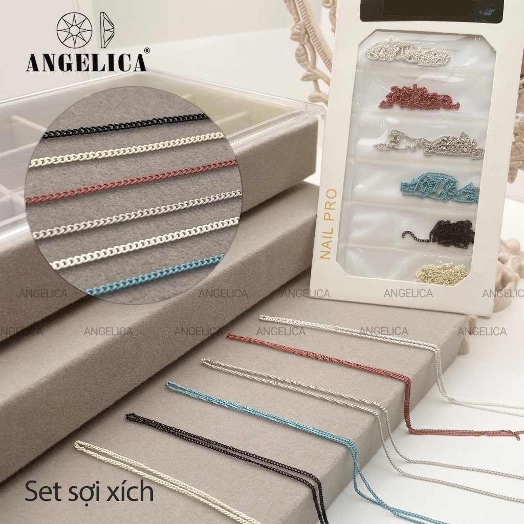 Set Sợi Xích nail 5 Màu Trang Trí Móng SSX ANGELICA