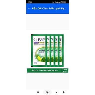 Dầu gồi clear mát lạnh bạc hà gói 6g