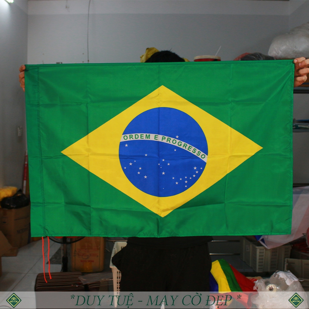 Cờ Brazil, Cờ quốc kỳ Brazil, KT: 60x90cm, in 1 mặt | Shopee Việt Nam