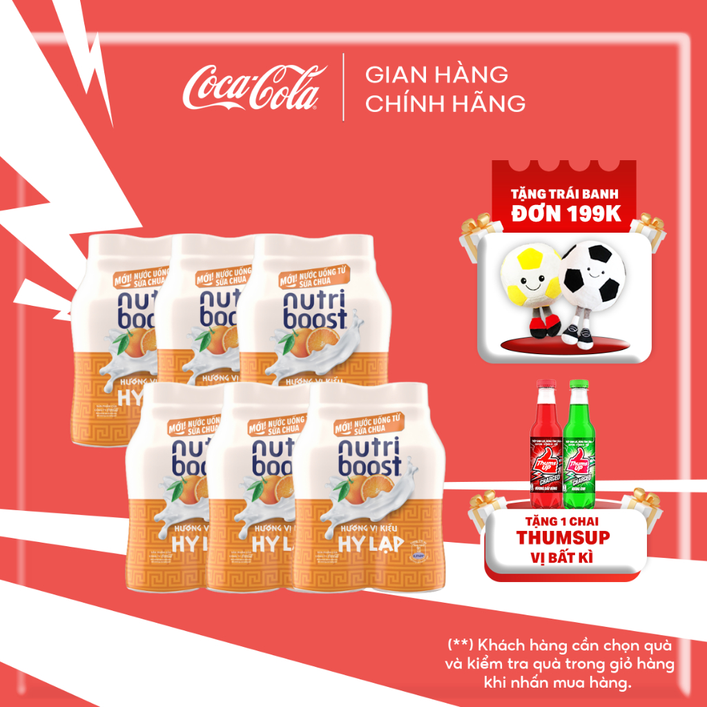 Lốc 24 Chai Thức Uống từ Sữa Chua Nutriboost Vị Cam 170ml Chai Sale 25 8 Coca Cola Freeship