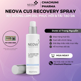 Xịt Dưỡng Neova Cu3 Recovery Spray Làm Dịu Da, Phục Hồi & Tái Tạo Da 100ml