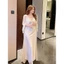 HT828 Set váy ngủ và áo choàng sexy dáng dài tiểu thư kèm ĐỆM LÓT phối ren sang chảnh HT828