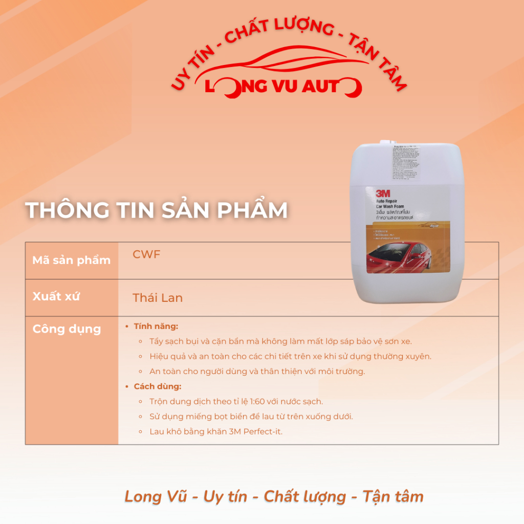 Nước rửa xe bọt tuyết 3M Car Wash Foam