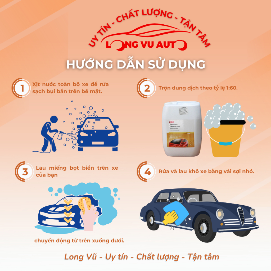 Nước rửa xe bọt tuyết 3M Car Wash Foam