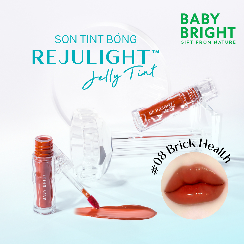 Ảnh Son Tint Bóng Baby Bright Rejulight Jelly Tint Giúp Đôi Môi Mềm Mượt, Căng Bóng 3g 1