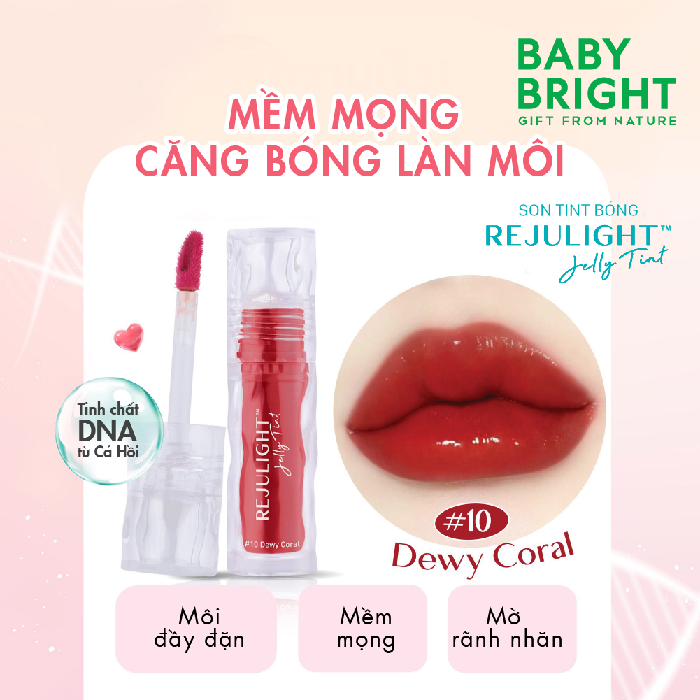 Ảnh Son Tint Bóng Baby Bright Rejulight Jelly Tint Giúp Đôi Môi Mềm Mượt, Căng Bóng 3g 4
