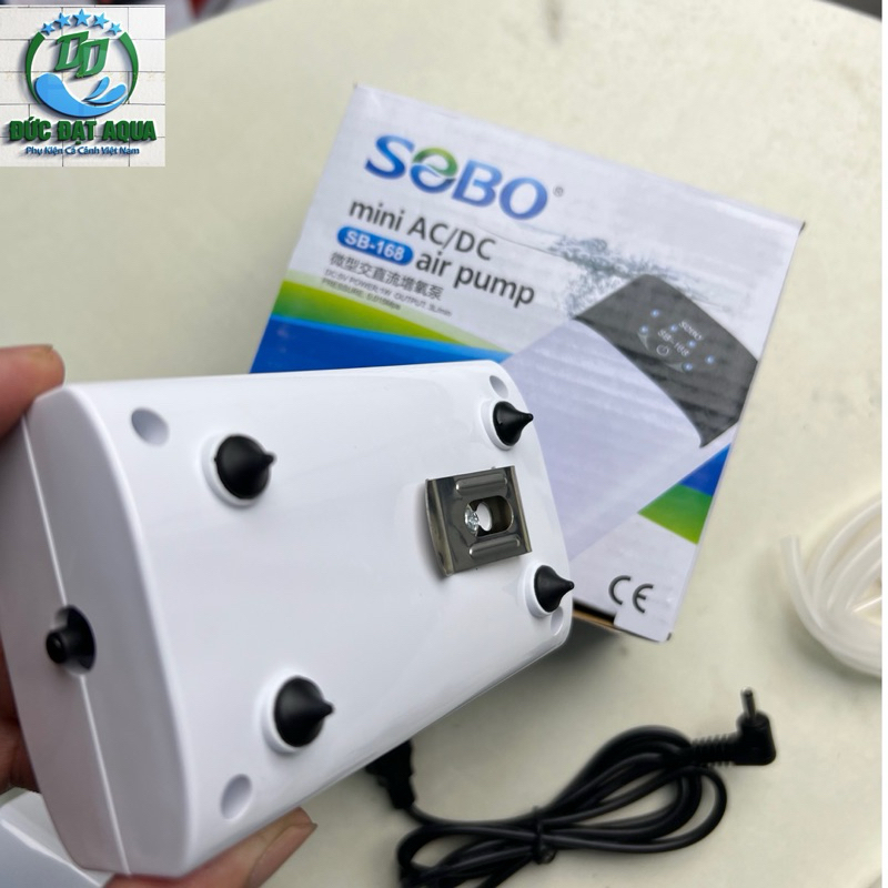 Sủi Oxy Tích Điện Siêu Êm SoBo SB168 1 Vòi Và SB268 2 Vòi, tặng kèm dây quả sủi, Cho Bể Cá Cảnh 3