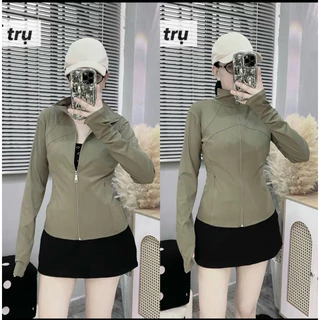 ÁO Khoác Thun Lạnh CỔ TRỤ Form Ôm 4 Túi ( Túi Ngoài Khoá Kéo ) Form Thường Chống Nắng -Tia UV - Khoác gym|Giang Sỉ