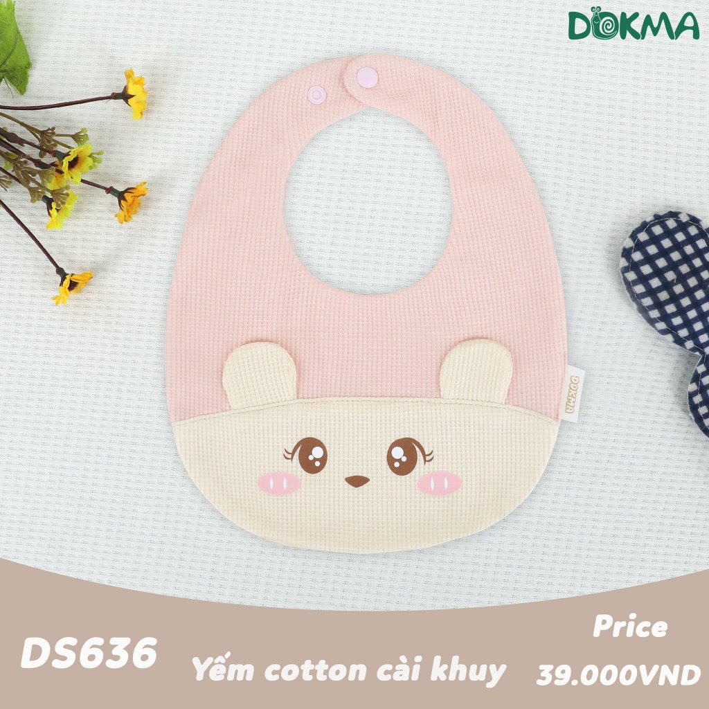 Yếm Dokma Cài Khuy Cổ Tròn, Yếm Tam Giác Xếp Ly Nhiều Màu Sắc Cho Bé DS718 DS636
