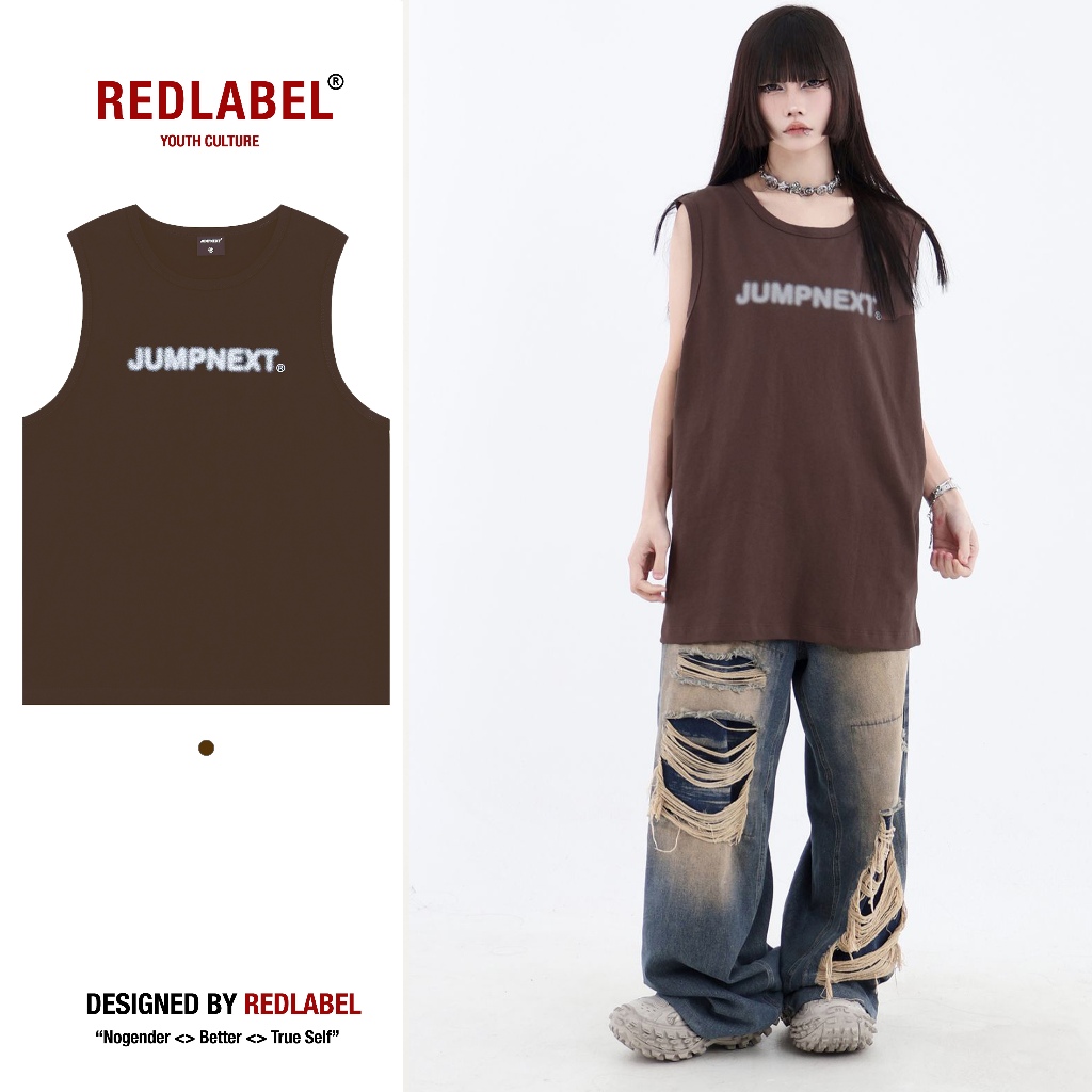 Áo TankTop REDLABEL In Họa Tiết JUMPNEXT, Áo Ba Lỗ Thể Thao RedLabel Thoáng Mát Cotton Mềm Mịn TT17