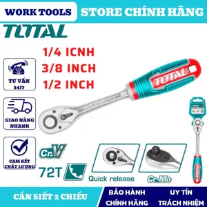 ĐỒ NGHỀ TOTAL Cần siết 2 chiều 1/4” . 3/8” . 1/2” . THT106146 - THT106386 - THT106126