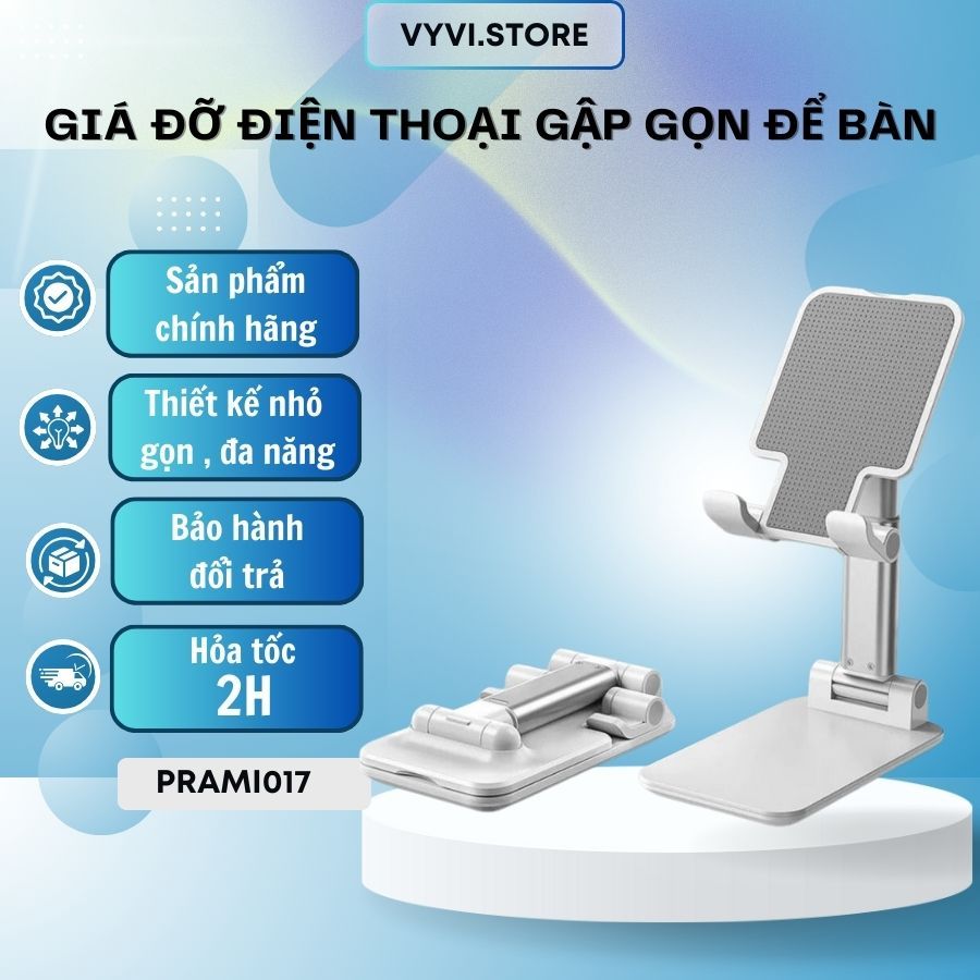Giá Đỡ Điện Thoại Gấp Gọn Để Bàn PRAMI – Thiết Kế Tinh Tế, Tô Điểm Không Gian Làm Việc – PRAMI017