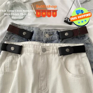 Thắt Lưng Chun - Nịt Jean BL7 Không Đường May Co Giãn Tiện Lợi Dành Cho Nam Nữ Hàn Quốc