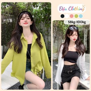 Set Áo Sơ Mi Tay Dài Khoác Ngoài Kèm Áo Quây Co Giãn Vải Mềm Mát Năng Động Mua Hè SET916