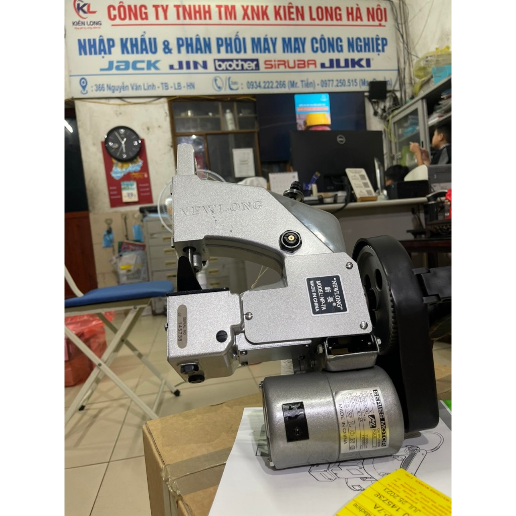 Máy May Bao NewLong NP-7A . Máy Khâu miệng bao bì TẶNG VỈ KIM VÀ 1 CUỘN CHỈ PHỤ KIỆN ĐI KÈM  khi khách đặt hàng