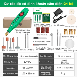 Máy khoan điện mini đa năng mài cắt đánh bóng thân ABS - 27 Pcs