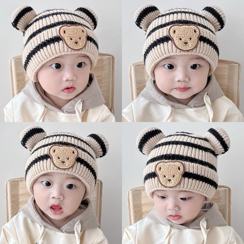 Mũ nón len gấu cute cho bé ấm áp mùa thu đông (   hot)