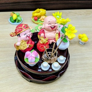Chung nước mini cúng thần tài thổ địa mini Tủ thờ mini