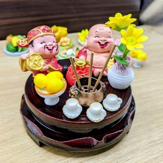 Chung nước mini cúng thần tài thổ địa mini Tủ thờ mini
