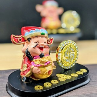 Bộ Tượng Thần Tài May Mắn Tiền Vàng Lộc Lá Dư Thừa