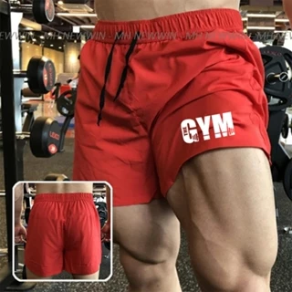 QUẦN ĐÙI THỂ THAO NAM - IN LOGO GYM 02 - CHẤT MÈ THÁI THOÁNG KHÍ - SIZE 45-100KG