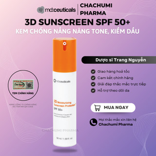 Kem Chống Nắng Md:ceuticals 3D Moisturizing Sunscreen Protection SPF50+ Bảo Vệ Da Sau Laser
