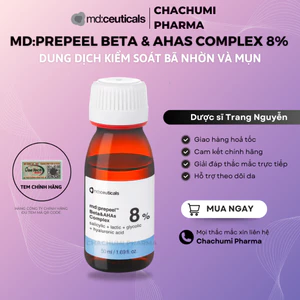Peel da Md:ceuticals Prepeel Beta & AHAs Complex 8% 50ml kiểm soát nhờn, dầu mụn